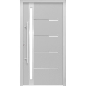 Haustür Thermospace Neapel Prime 110 cm x 210 cm Grau Anschlag L