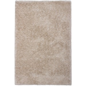 Sandfarbener Hochflorteppich Lara, 160x230 cm, weicher Shaggy Teppich für Wohnräume.