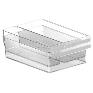 Rotho Kühlschrankorganizer-Set Loft, 3 transparente Behälter zur Kühlschrankorganisation.