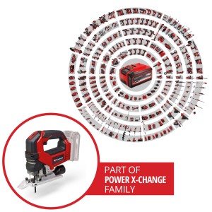 Einhell Akku-Stichsäge TP-JS 18/135 Li Bl-Solo, rot/schwarz, mit Akku-System Power X-Change.