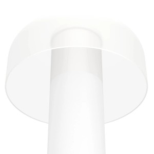 Weiße EGLO LED Akku-Tischlampe Ponente für den Außenbereich, dimmbar und kabellos.