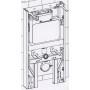 Glasdeals Sanitärmodul für Wand-WC inkl. Betätigungsplatte Weißglas 6220_5