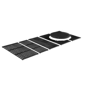 Enders Grillrost Switch Grid Hyde 6, Gusseisen, schwarz, 96x42cm. Grillutensil mit herausnehmbarem Rundelement.
