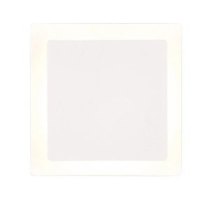 Eckige, matte, weiße Trio LED-Wandlampe Mio für indirekte Beleuchtung.