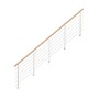 StarWood Metallgeländer Kos mit Rundhandlauf Buche 425 cm Weiß FSC®_2