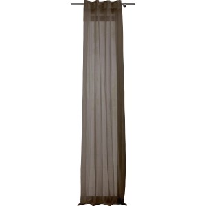Cappuccino-farbener Schlaufenschal, halbtransparent, 300x135 cm, für Fenstervorhänge.