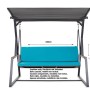 Blaues Kissen-Set für Hollywoodschaukel, 160x60x50x7cm, geeignet für 3-Sitzer Schaukeln.