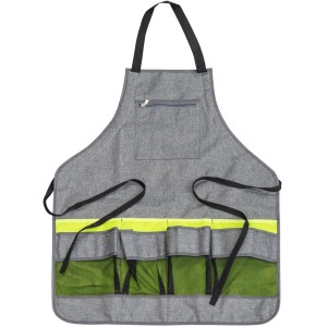 Graue Werkzeugschürze Belfast mit Taschen und verstellbaren Trägern für Gartenarbeiten.