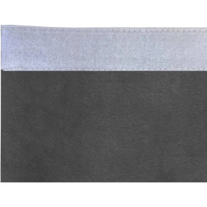 Blickdichter, silbergrauer Bennetti Schal aus Polarfleece mit Klettband, 135x230 cm, für Fenstervorhänge.