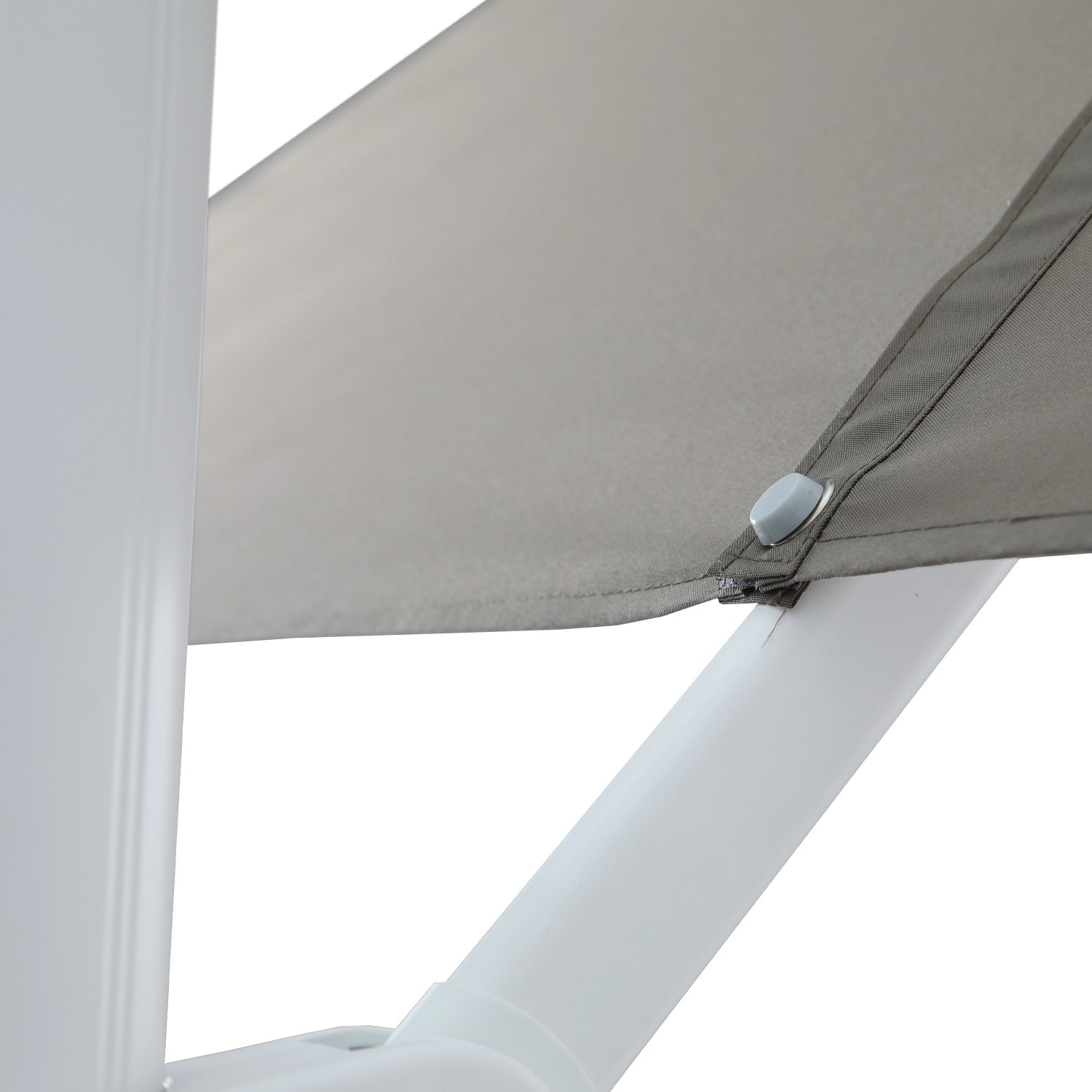 Axi Ampelschirm Coco 200 cm x 300 cm Weiß/Taupe kaufen bei OBI