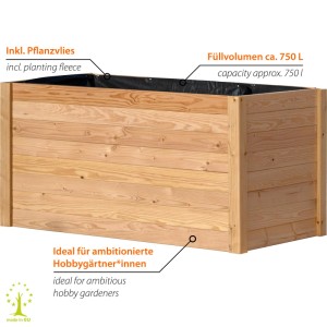 Dobar Hochbeet Douglasie 2.0 Gr. XXL 147 x 80 x 76 cm Naturfarbig FSC®