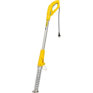 Gloria Thermoflamm Bio Electro Unkrautbrenner mit gelbem Griff und silbernem Schaft.