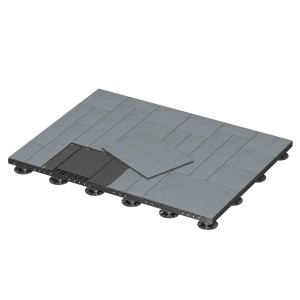 Boden-Gitterrost Wabe (600x600x50mm) für Terrassendielen: Unterkonstruktion für einfache Plattenverlegung im Außenbereich.