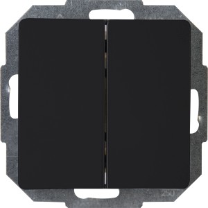 Kopp Wechsel-/Wechselschalter Paris Mattschwarz, Schalter für Lichtsteuerung.