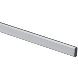 Hettich Schrankrohr oval 1200 mm Stahl Silber-Grau