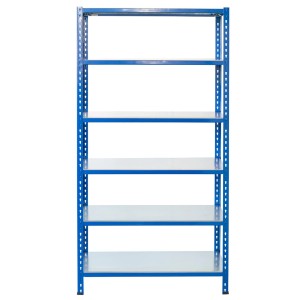 Ar Shelving Steckregal, blau & verzinkt, 200x60x30 cm, mit 6 Böden. Ideal für Lager & Werkstatt.