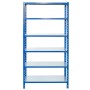 Ar Shelving Steckregal, blau & verzinkt, 200x60x30 cm, mit 6 Böden. Ideal für Lager & Werkstatt.