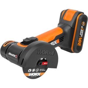 Worx Akku-Mini-Winkelschleifer WX801 mit Akku. Kompakter Schleifer für Metall, Fliesen und Kunststoff.