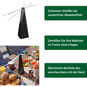Gardigo Fliegenwedler mit Aufhänger, Insektenschutz für Tisch und Terrasse.