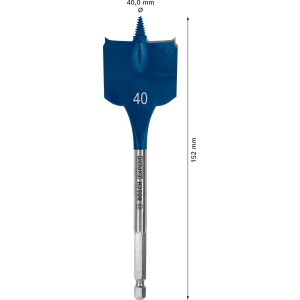 Bosch Flachfräsbohrer Expert Self Cut Speed Ø 40 mm x 152 mm Blau-Silber