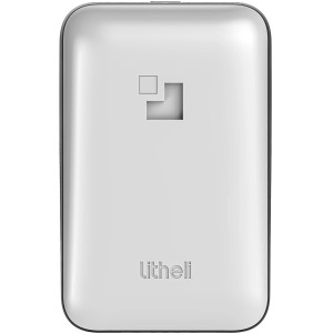 Litheli U20 Akku Powerbank 20V 2.0Ah, silbernes Gehäuse mit Logo.