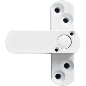 Weiße Fenstersicherung StucoSafe S20 für einflügelige Fenster und Türen.