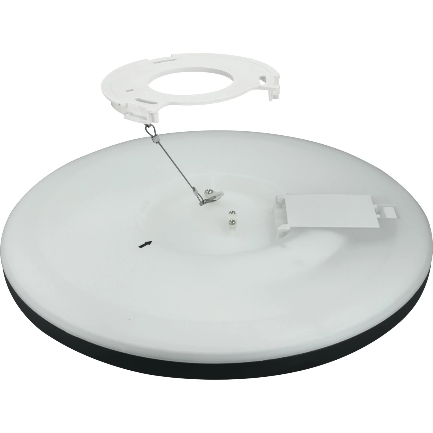 E2 Aufbau-LED-Panel Twice² Up & Down R, 20W, Ø 33cm, schwarz-weiß, für Deckenleuchten.