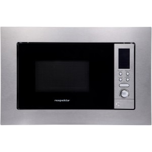 Respekta Einbau-Mikrowelle MW 800 Edelstahl mit Grillfunktion, 800 W Leistung.