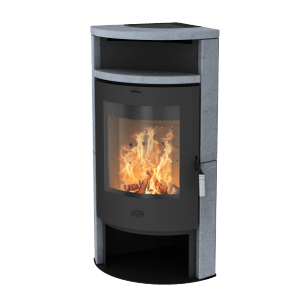 Fireplace Samba Kaminofen Speckstein Schwarz 6 kW