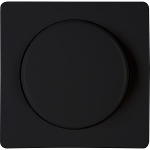 Kopp Dimmerabdeckung mit Druck-Wechselschalter Paris Mattschwarz