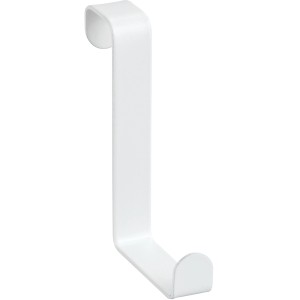 Wenko Türhaken 4er-Set, weiß-matt, zum Einhängen an Türen, ideal für Bad und Garderobe.