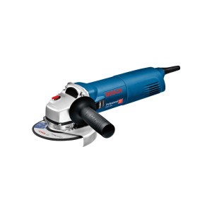 Bosch Professional Winkelschleifer GWS 1400, blau-silber, 125 mm, mit Schutzhaube und Zusatzhandgriff.