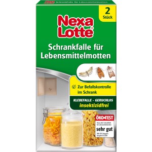 Nexa Lotte Schrankfalle gegen Lebensmittelmotten, 2 Stück. Zur Befallskontrolle im Küchenschrank.