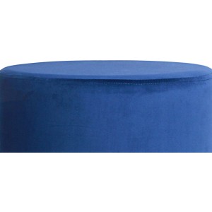 Blauer Kayoom Hocker Mio, 45 cm, mit goldenen Beinen. Sitzhocker für Wohnzimmer und mehr.