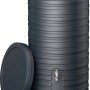 Garantia Regenwasserbehälter Nordic 300 l in Grau mit Deckel und Wasserhahn.
