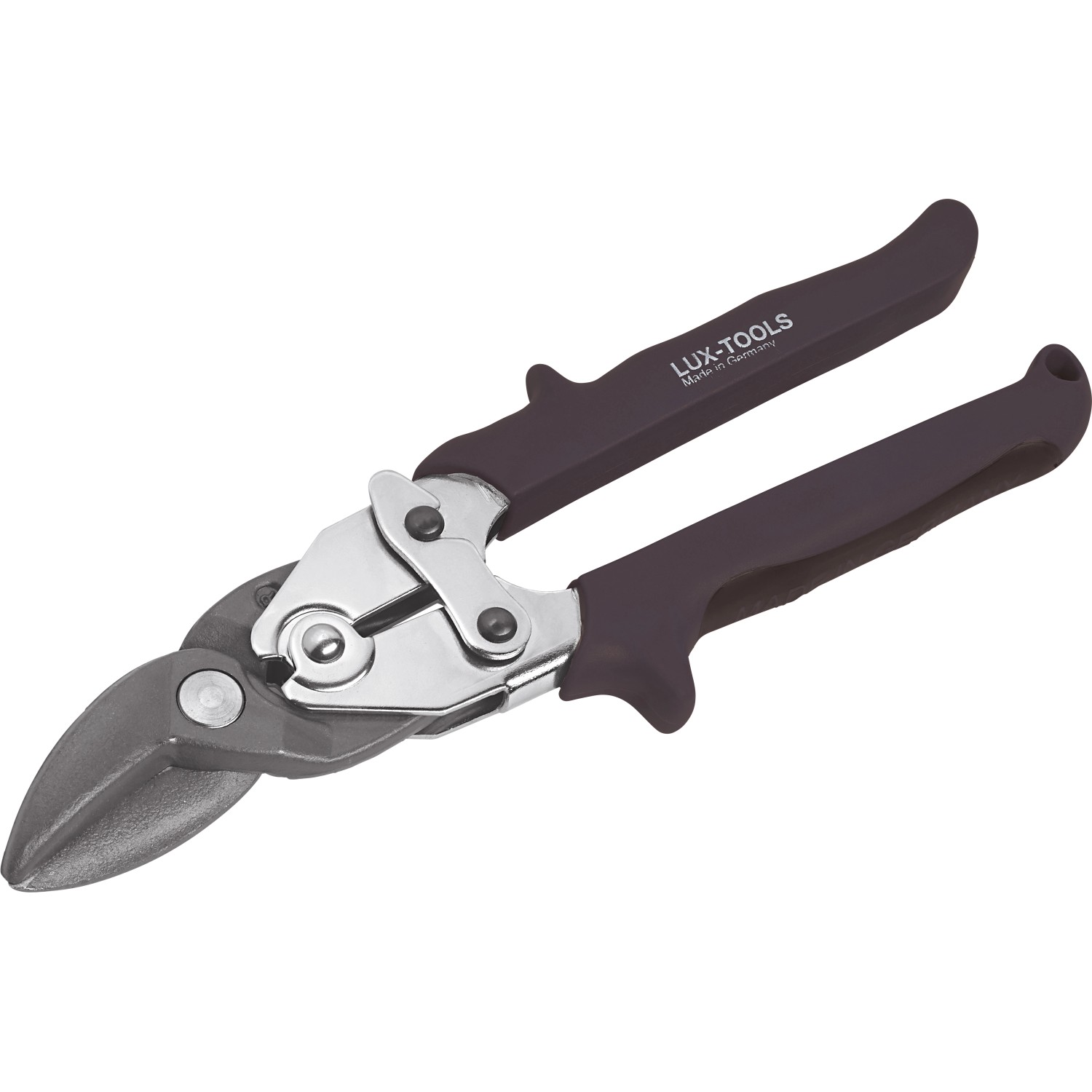 LUX Blechschere rechts, 250 mm, mit ergonomischen Griffen für komfortables Schneiden von Blech.