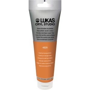 Tube Lukas Cryl Studio Premium Acrylfarbe Kadmiumorange, 125ml.