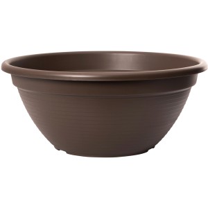 Braune Florus Pflanzschale Original, Ø 28 cm, aus recyceltem Kunststoff für Balkon und Terrasse.