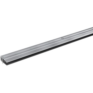 Abschlussprofil combi-fix, silbernes Alu, schraubbar, 30x12x930 mm, für Bodenabschluss.