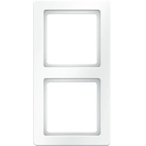 Berker Q.1 Rahmen 2-fach, polarweiß samt, für Schalter und Steckdosen.