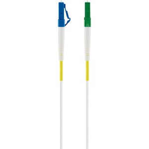 Schwaiger Glasfaserkabel, 3 m, LC/APC zu LC/UPC, für schnelle Netzwerkverbindungen.