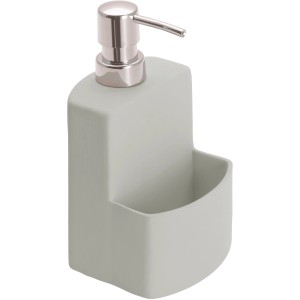 Wenko Spülmittelspender Festival mit griffiger Soft-Touch Oberfläche Grau