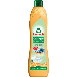 Frosch Scheuermilch Orange, 500ml Flasche für Küche & Bad. Reinigungsmittel mit Orangenöl.