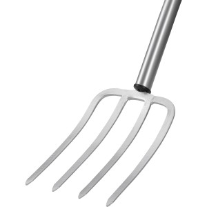 Fiskars Xact Spatengabel L für steinige Böden, mit vier Zinken.