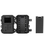 Offene Bresser Wildkamera, 5-20 MP, mit Batteriefach und separatem Batteriedeckel in Schwarz.