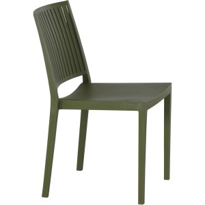 Siena Garden Lane Stapelstuhl, olive, aus recycelbarem Material für Garten, Balkon und Terrasse.