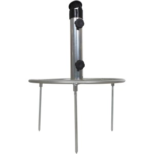 Siena Garden Rasendorn Universal für Schirmstöcke (Ø 32-48mm) aus Metall mit drei Erdspießen.