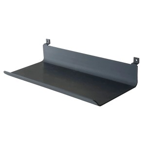 Schwarze FN Acustico Ablage aus pulverbeschichtetem Stahl für Paneele, 319x150x61,5 mm.