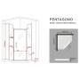 Glasdeals Fünfeck Duschkabine PENTAGONO 100 x 100 x 195 cm 3070_6