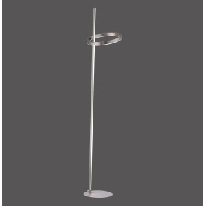 Moderne Just Light Stehleuchte Ritus aus Stahl mit Ring- und Stabelement, dimmbar.